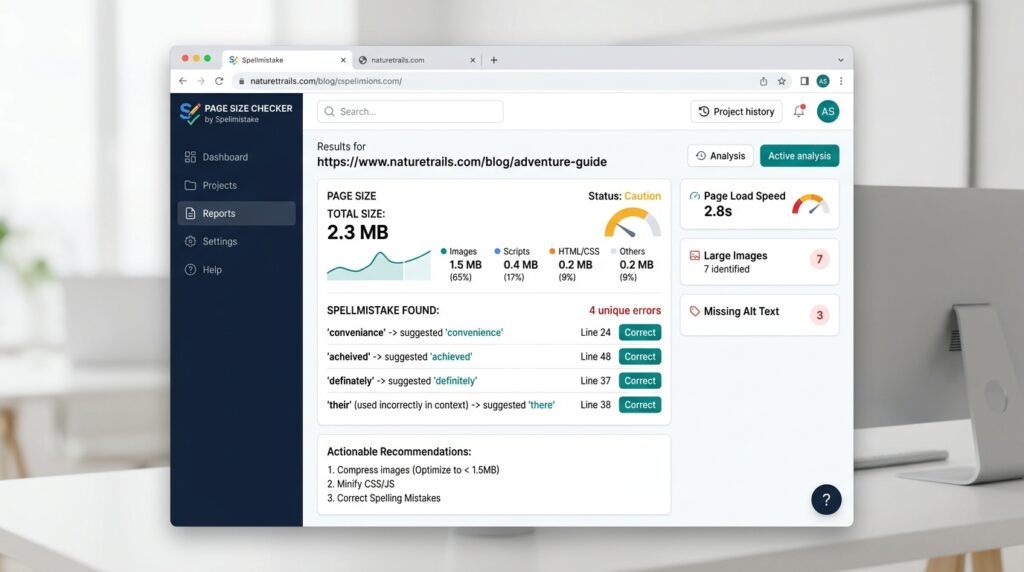 page size checker by spellmistake